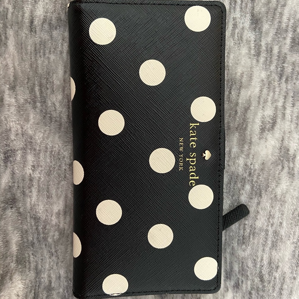 Kate Spade large slim billfold wallet